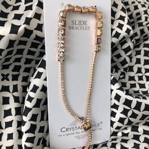 Crystal Avenue gold slide bracelet